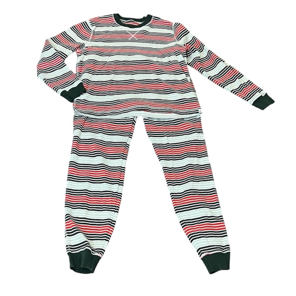 Pact unisex flurry stripe organic cotton pajama set size XL